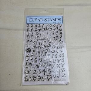 The Paper Studio SOPHIE ALPHA Clear Cling Rubber Stamp Set NEW 2005
